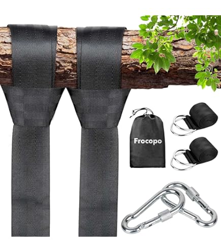 2 Pièces Sangles de Balançoire D'arbre Sangles Suspendues Accessoires