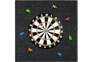 Windkream Extended Length Dart Board Surround Wall Protectors Fit 17.75'' and 18'' Dartboard Dart Backboard Felt Wall with Removable Adhesive Tabs