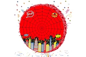 LCOOR Spider Pinata, 13.7inch Mini Spider Piñata for Kids Spider Birthday Party Supplies