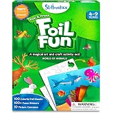 Skillmatics Foil Fun Animals, Foil Art &amp; Craft Kit, Gift for Boys &amp; Girls | Travel Toys, Sticker Activity Kit, Fine Motor Skills, DIY Mess-Free Art, Screen-Free, Gifts for Kids Ages 4, 5, 6, 7, 8, 9