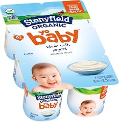 Stonyfield Organic YoBaby Yogurt Cups, Plain, 4 oz, 6 ct