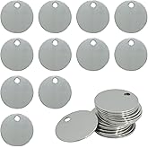 StayMax 1 Inch Round Metal Engraving Blanks Stamping Blanks Stainless Steel Blank Tags 25 Pack
