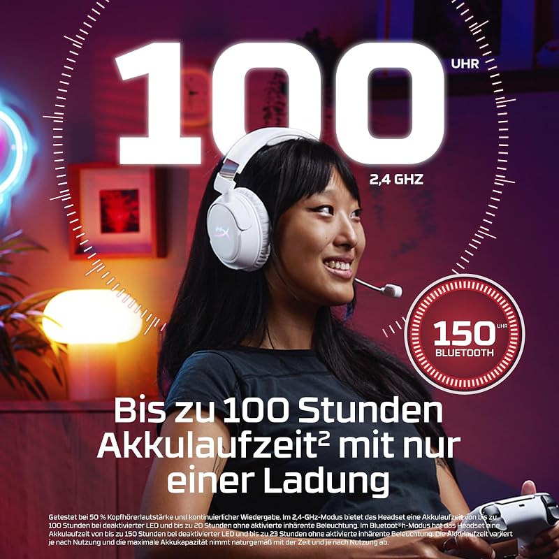 Cloud Flight 2 Wireless Gaming Headset mit RGB-Ohrmuschelplatten