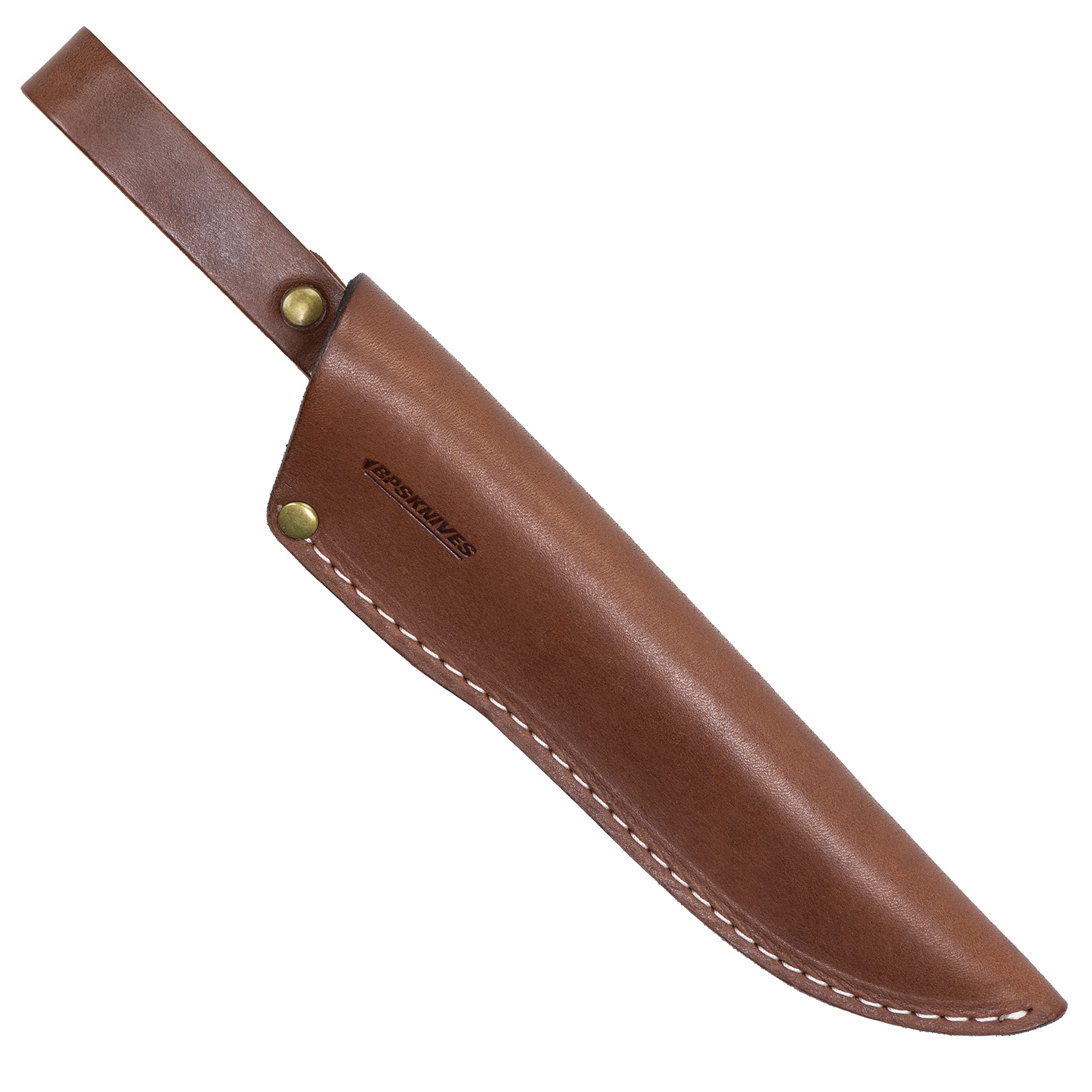 BPSKNIVES Brown Leather Sheath for Mora Garberg | Vertical Carry Belt Loop Sheath