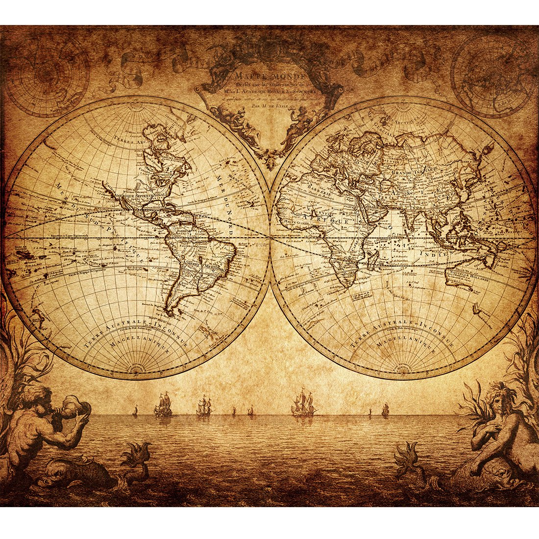 Digital Old World Map Printable Download Vintage World Map Printable 