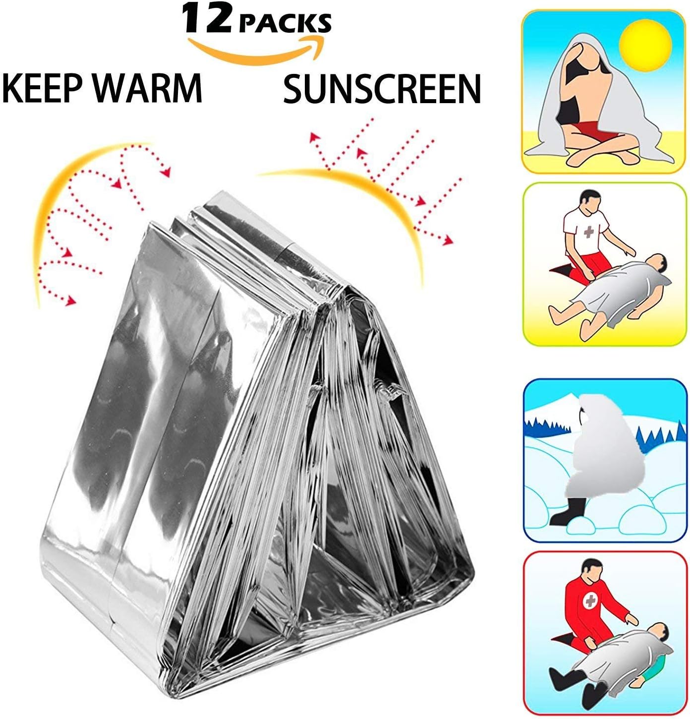 Camping & Hiking 2x EMERGENCY FOIL BLANKET Hypothermia Thermal First