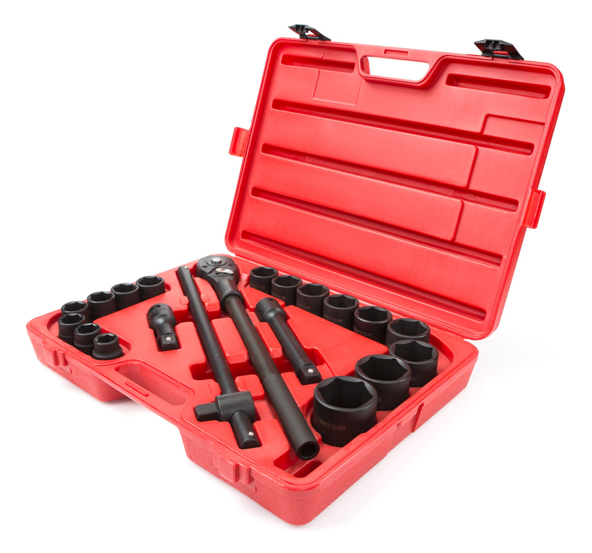 TEKTON 3/4Inch Drive Impact Socket Set, Inch, CrV, 6Point, 3/4Inch