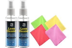 YOGO VISION Lens Cleaner Spray 2 Eyeglass Cleaner Bottels, with 4 Microfiber Cloths Kit Ammonia and Streak Free Safe for Eyewear and Electronics