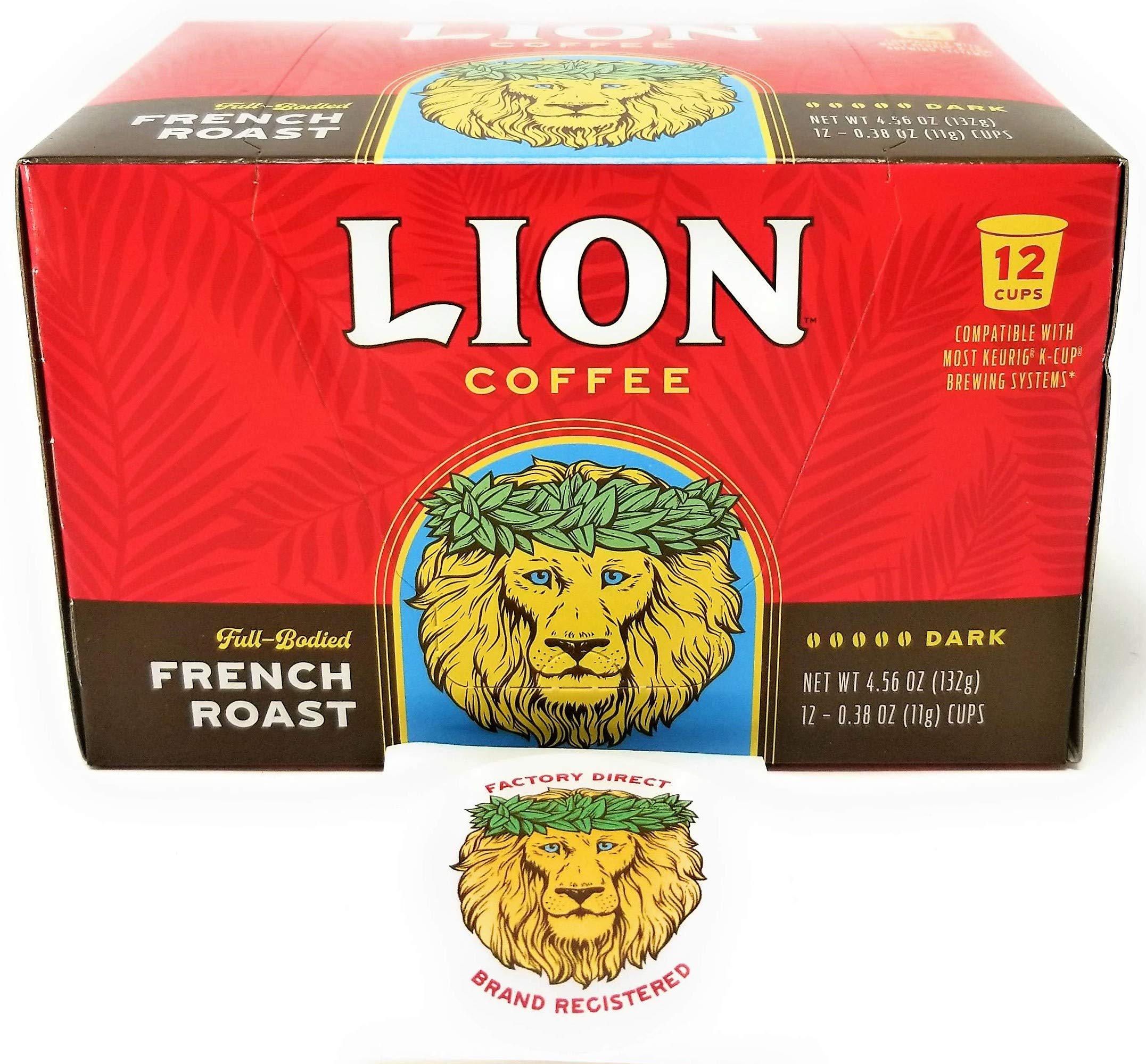 Lion Coffee ORIGINAL ROAST SingleServe Pods (12 Pod Box) with