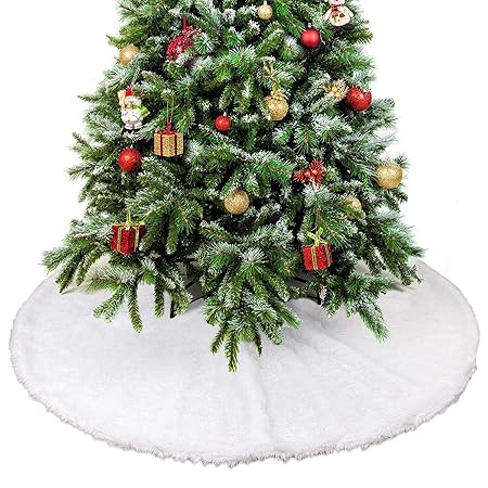 Gonna Per Albero Di Natale In Peluche Effetto Neve Base Copribase Decorazione Perfetta Per Il Tuo Albero Di Natale Copri Diametro Di 90 Cm