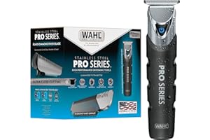 Wahl USA Pro Series Forever BladeTM Stainless Steel Cordless Rechargeable Beard Trimmer for Men with No Slip Grip & USB Charge – Model 3026017