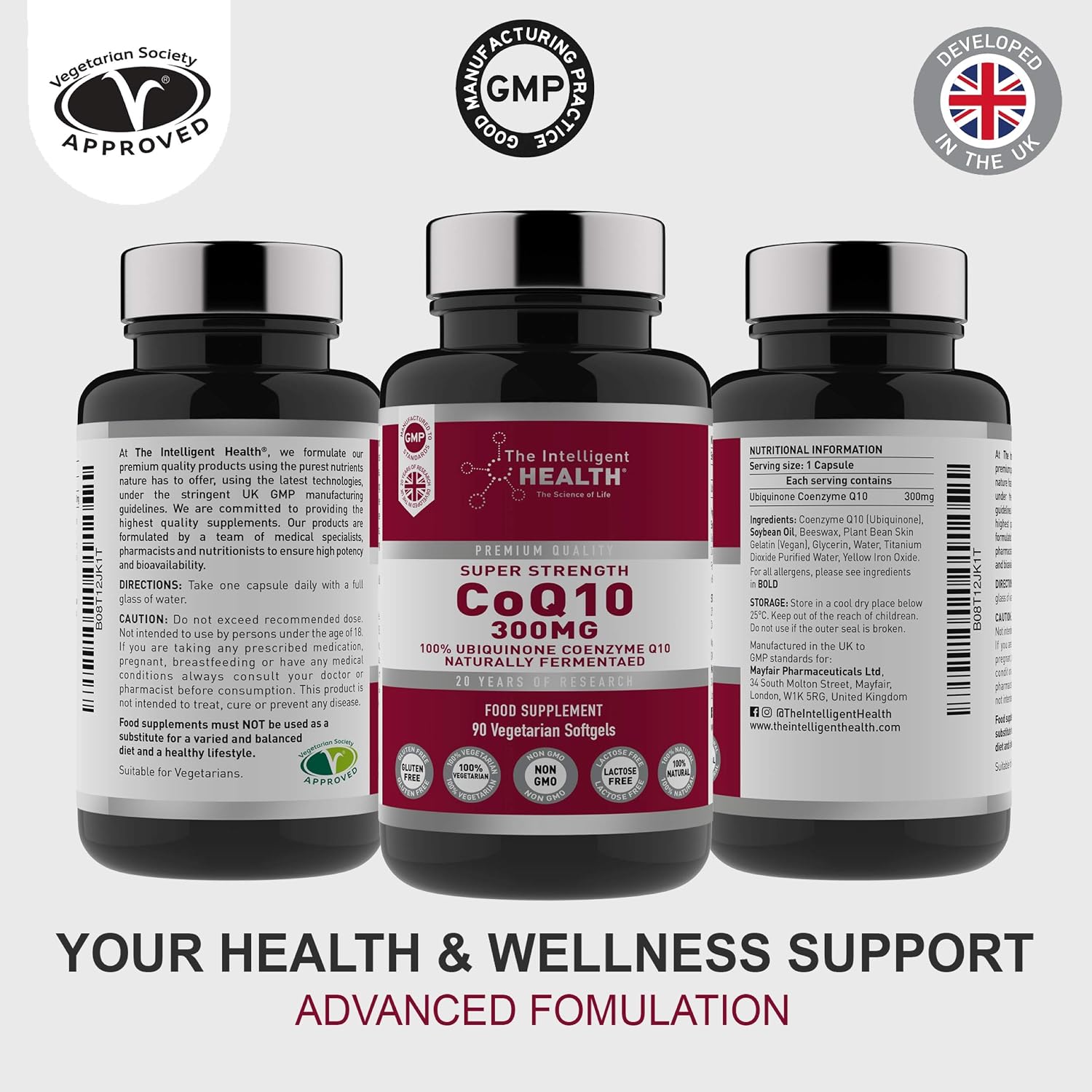 The Intelligent Health CoQ10 Supplement, Fermented Coenzyme Q10 Ubiquinone for Women & Men - Image 3
