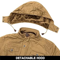 CHEXPEL Men's Thick Winter Jackets with Hood Fleece