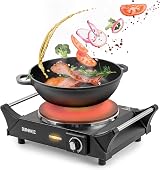 Duronic HP1 BK Hot Plate 1500W Stainless Steel Table Top Hob with Handles