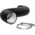 Flexible 3 Inch 8ft Aluminum Ducting-4 Layer Protection Dryer Vent Hose for HVAC Heating Cooling Ventilation and Exhaust, 2 Clamps Included