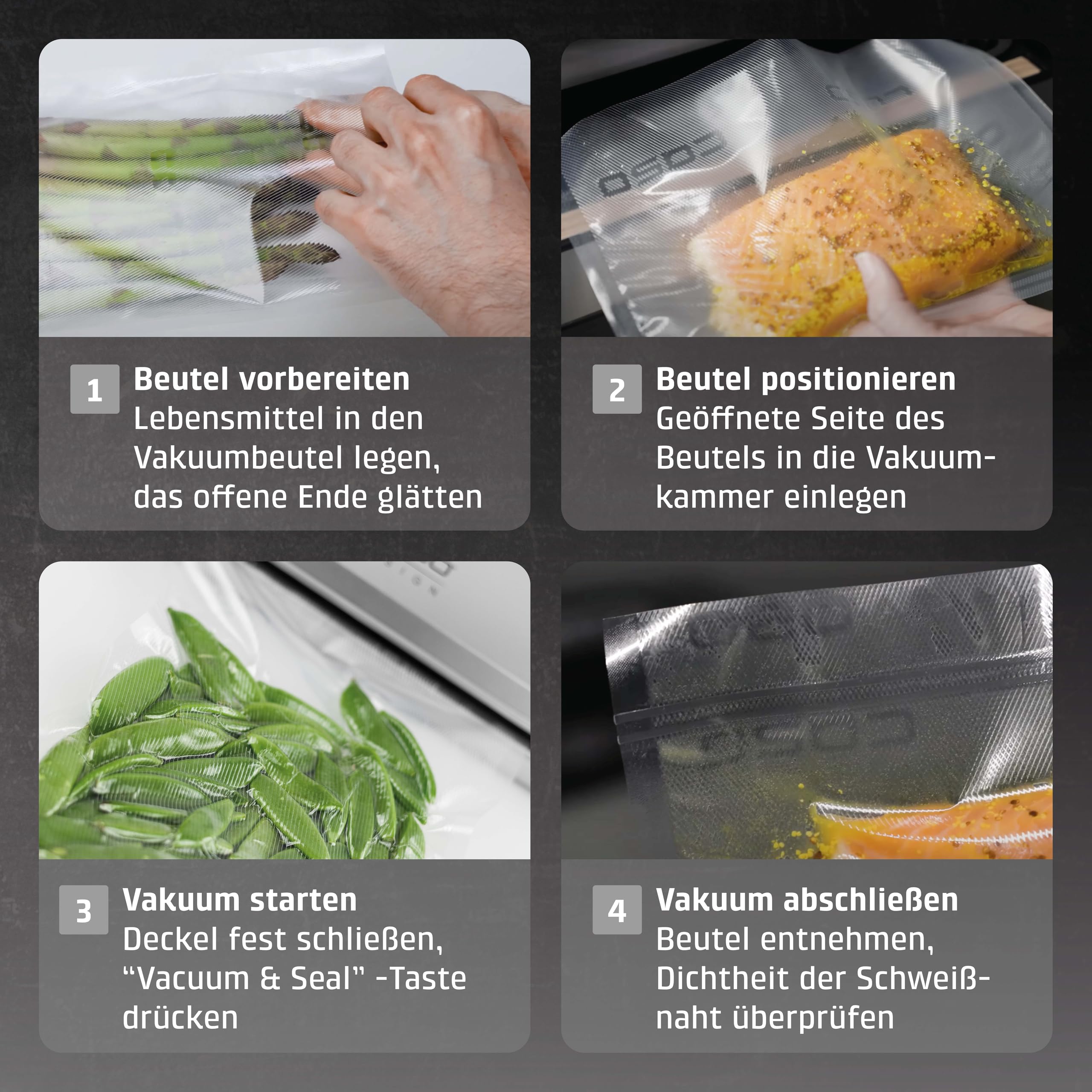 CASO VRH 790 advanced Pro - Vakuumierer, Vakuumiergerät, Testurteil Sehr Gut, 200 Vakuumiervorgänge non-stop, mit patentierter CASOTEK Liquid Funktion, doppelte Schweißnaht, inkl. Vakuumbeutel 5