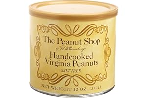 The Peanut Shop of Williamsburg Handcooked Virginia Peanuts, Salt Free, 10.5 Ounce