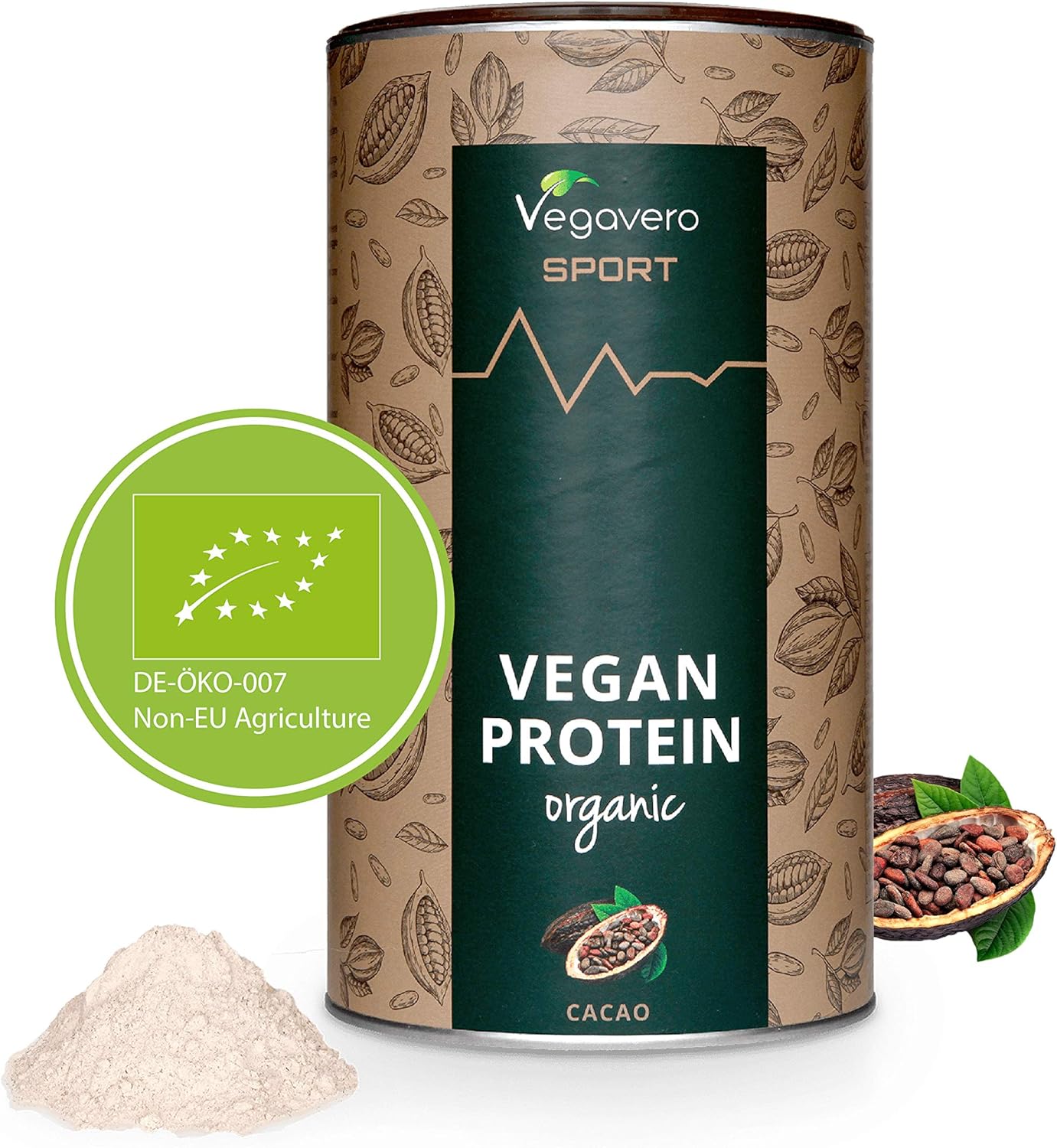 VEGAVERO® SPORT Vegan Protein Pulver Schokolade 100 VEGAN & BIO