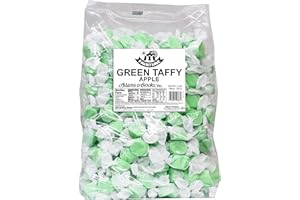 Fairtime Taffy Bulk Green Candy for Candy Buffets, Green Apple Taffy, Green Apple Candy, Bulk Candy, Pinata Candy, Individually Wrapped Candy Kosher Candy, 3 Pounds of Candy