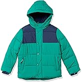 Amazon Essentials Babies, Toddlers, and Boys' Heavyweight Hooded Puffer Jacket