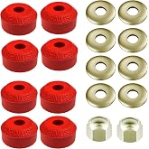 Suspension Dudes 3/8" Universal Stabilizer Sway Bar End Link Complete Bushing Repair Kit Includes 8 CODE RED Grommets, 8 Washers, 2 Nuts - Full Repair Kit For PAIR of Links - Bushings Made In USA