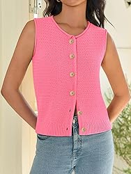 Yousify Sweater Vest for Women Spring Summer Tank