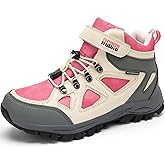 R CORD Kids Hiking Boots Waterproof & Breathable, Durable TPR Traction Outsole, Anti-Skid, Athletic Drawstring Closure, Unisex, Purple, Little Kid, Hiking, Sports