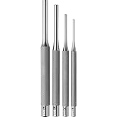 PB Swiss Tools Safety Pin Punch Set PB 873 | 100% Swiss Made | 4-piece knurled Drift Punch Set for Safe Drift Punching of Rivets, Pins, Bolts or Connecting Elements