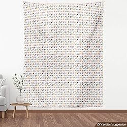 Ambesonne Alphabet Fabric by The Yard, Pattern of