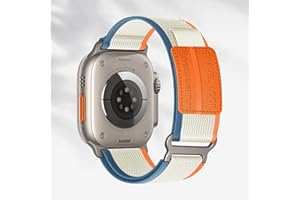 Trail Loop Nylon Band - Compatible with Apple Watch Ultra 3/2/1 Series 11/10/9/8/7/6/SE/5/4/3 Men Women,Rugged Elastic Fabric