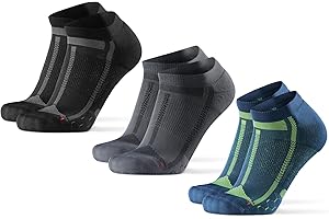 DANISH ENDURANCE Long Distance Running Low-Cut Socks for Men & Women – Cushioned, Moisture Wicking, Arch Support – 3 & 5 Pack