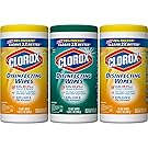 Clorox Disinfecting Wipes Value Pack - Fresh Scent and Citrus Blend - 3 Canisters - 75 Wipes each