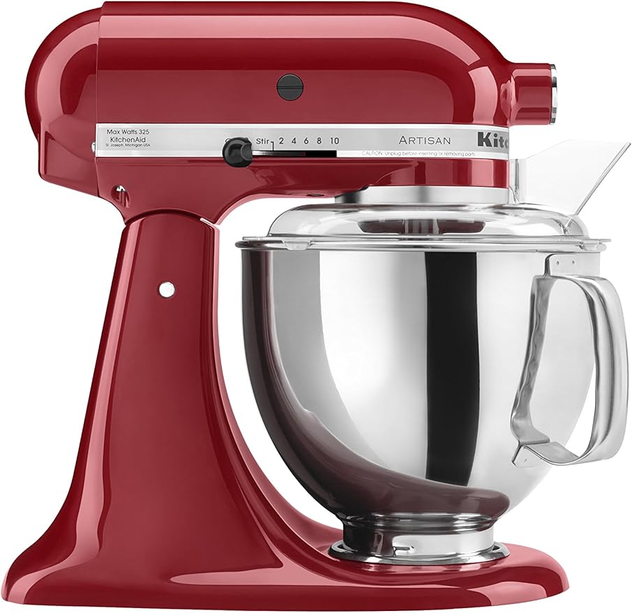 Amazon Com Kitchenaid Ksm150pser Artisan Tilt Head Stand Mixer With Pouring Shield 5 Quart Empire Red Electric Stand Mixers Kitchen Dining