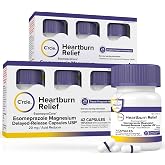 Esomeprazole Magnesium 20mg Capsules - Heartburn Medicine - Acid Reducer | 24 Hour Relief, Delayed Release Mini Capsules, Acid Reflux Medicine and Digestive Support, Six 14 Count Bottles