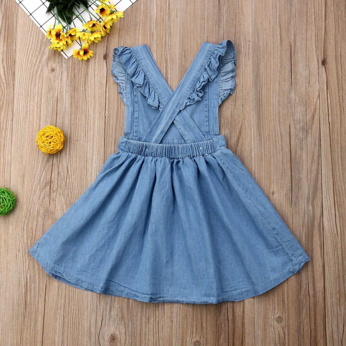 baby girl denim pinafore