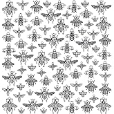 JIALEEY 81PCS Alloy Bee Honeybee Charms Antique Tibetan Silver Bee Charms Pendants DIY for Necklace Bracelet Earrings Jewelry Making Crafting