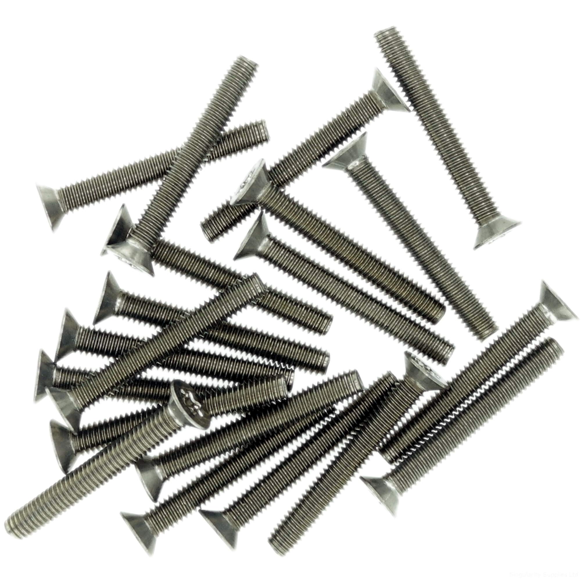 M3 (3mm x 6mm) TX Socket Countersunk Thread Rolling Screw - Stainless Steel (A2) (Pack of 20)