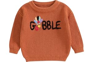 Engofs Baby Girl Boy Halloween Outfit Toddler Sweater Long Sleeve Warm Knit Pullover Fall Winter Clothes