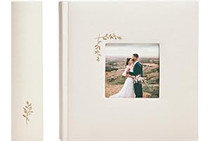 LA LENTE Elegant Linen Photo Album - 200 Acid-Free Pockets for 4x6 Pics - Perfect for Weddings & Gifts