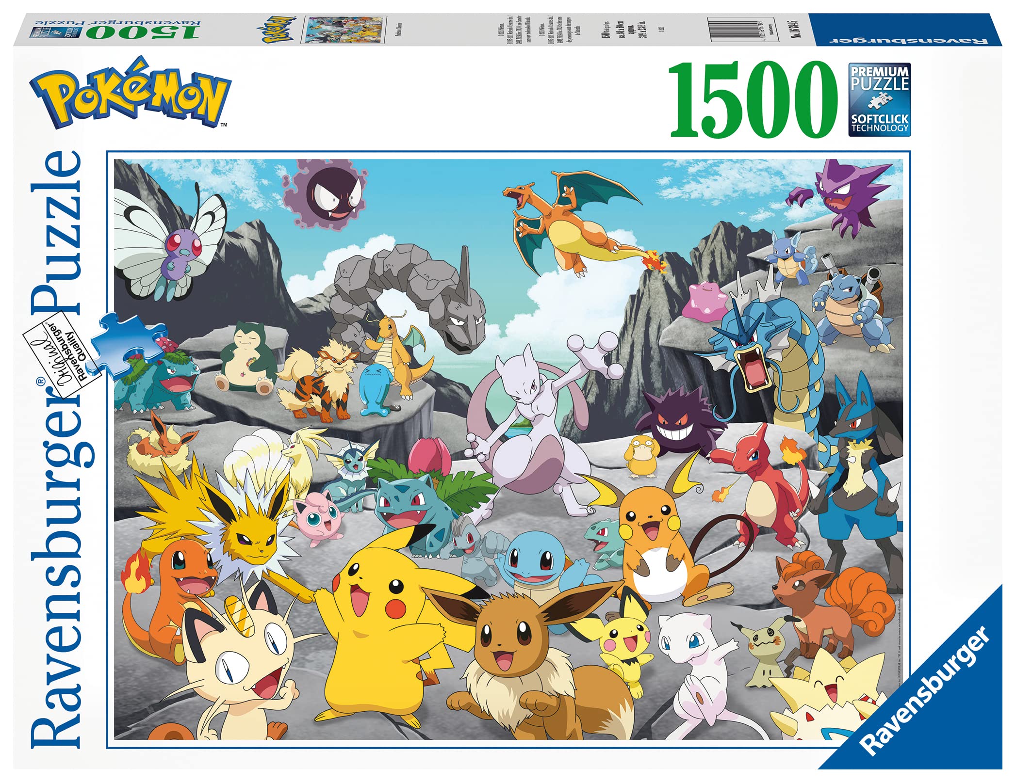 Ravensburger Pokemon Classics 1500 Piece Jigsaw Puzzles for Adults & Kids Age 12 Years Up