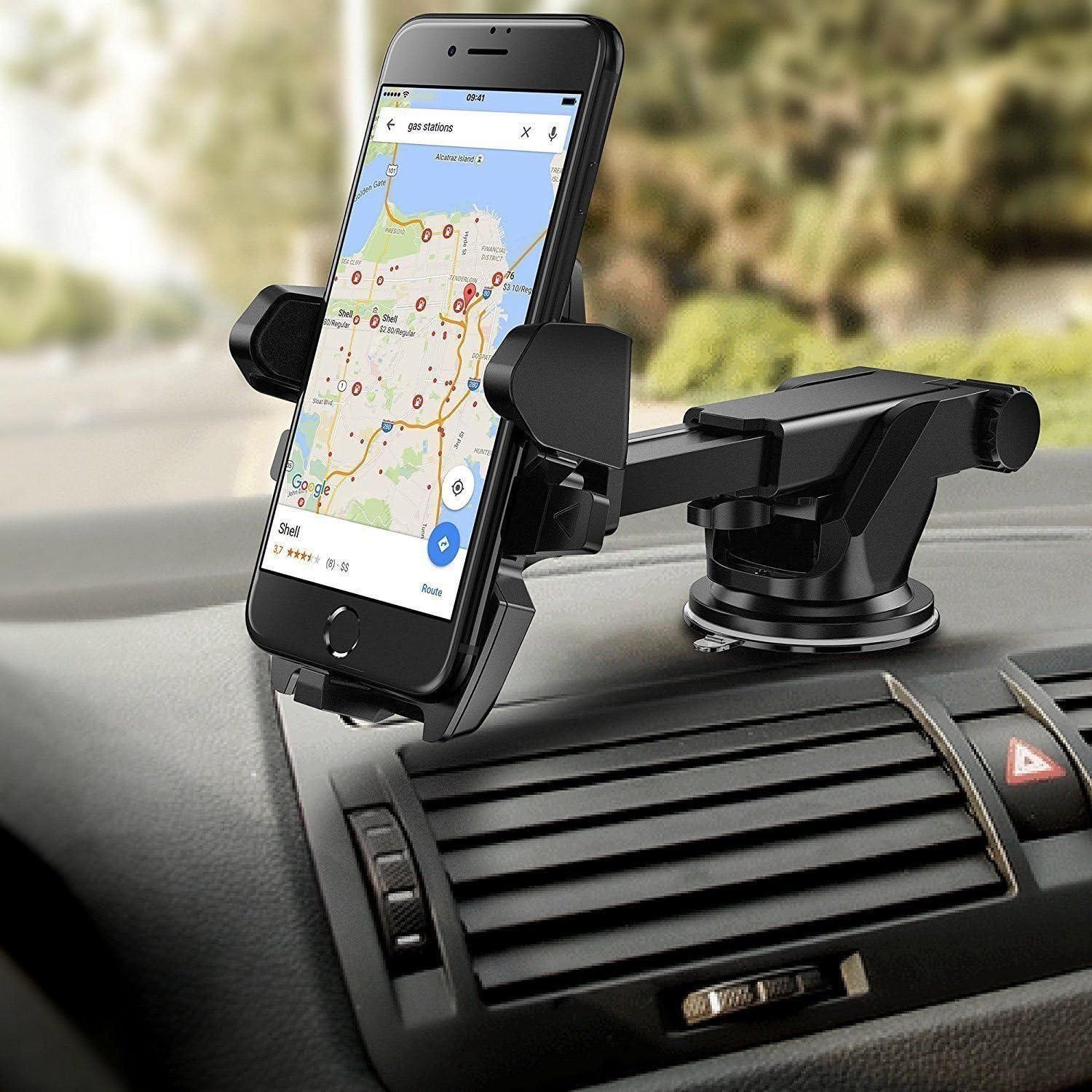 Benjoy® 360 Degree Rotating Adjustable Mobile Holder Stand for Car Windshield/Dashboard for TATA Safari