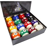 JAPER BEES Billiard Ball/Pool Ball Set Complete 16balls 2-1/4" Regulation Size&amp;Weight Resin Ball