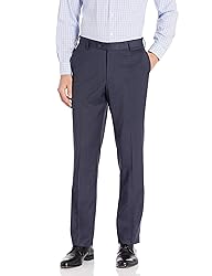 Arrow Men's Minibone Suit Separate Pant, Blue, 40W
