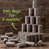 Greener Walker Poo Bags 540 Extra Thick Biodegradable 33x23 cm Brown view 5