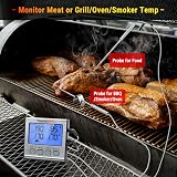 ThermoPro TP17 Digital Meat Thermometer Dual Probes Large Backlit LCD Oven Grill view 2
