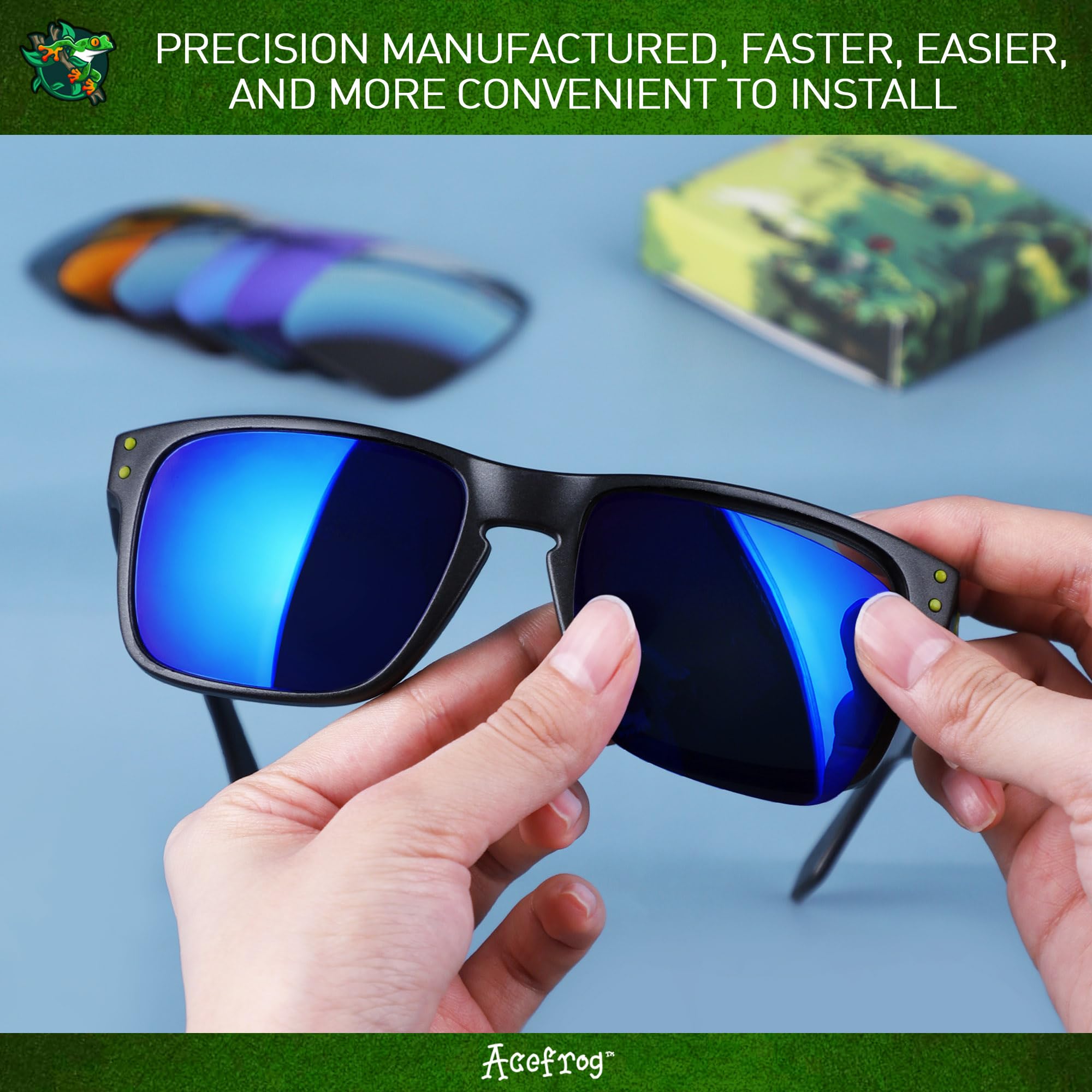 Acefrog 5 Pairs Polarized Replacement Lenses for Oakley Flak 2.0 XL OO9188 Sunglasses, Perfectly Fit, Shatterproof, Anti-scratch, Value Pack