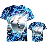 Okiretin 3D Graphic Kids T Shirt, Unisex Creative Print Crewneck Shirts, Boys Girls Short Sleeve Tees for 6-16 Years Teens