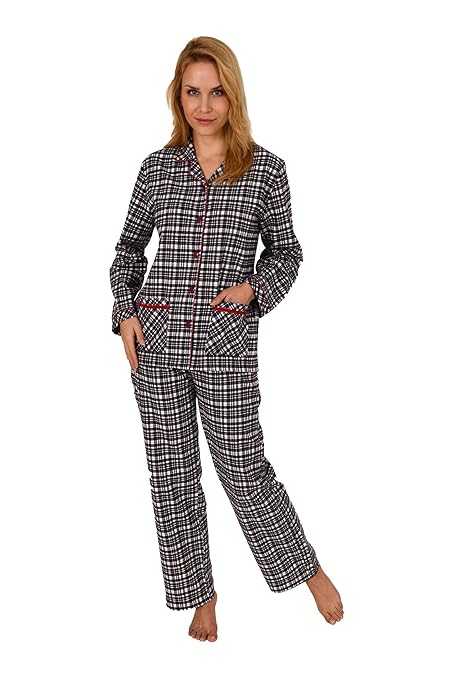 Normann Copenhagen Damen Flanell Pyjama Langarm Karodesign - 271 201 95 002