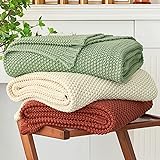 Longhui bedding Chunky Cable Knit Throw Blanket