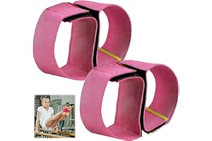 RJLCTH 2 Pairs Gymnastics Tumbling Trainer Sticky Toes Bands, Adjustable Ankle Straps for Gymnastics Sticky Toes for Back Flip Tuck Skills Training for Kids and Adult,Trainer Aid Cheerleading Dance